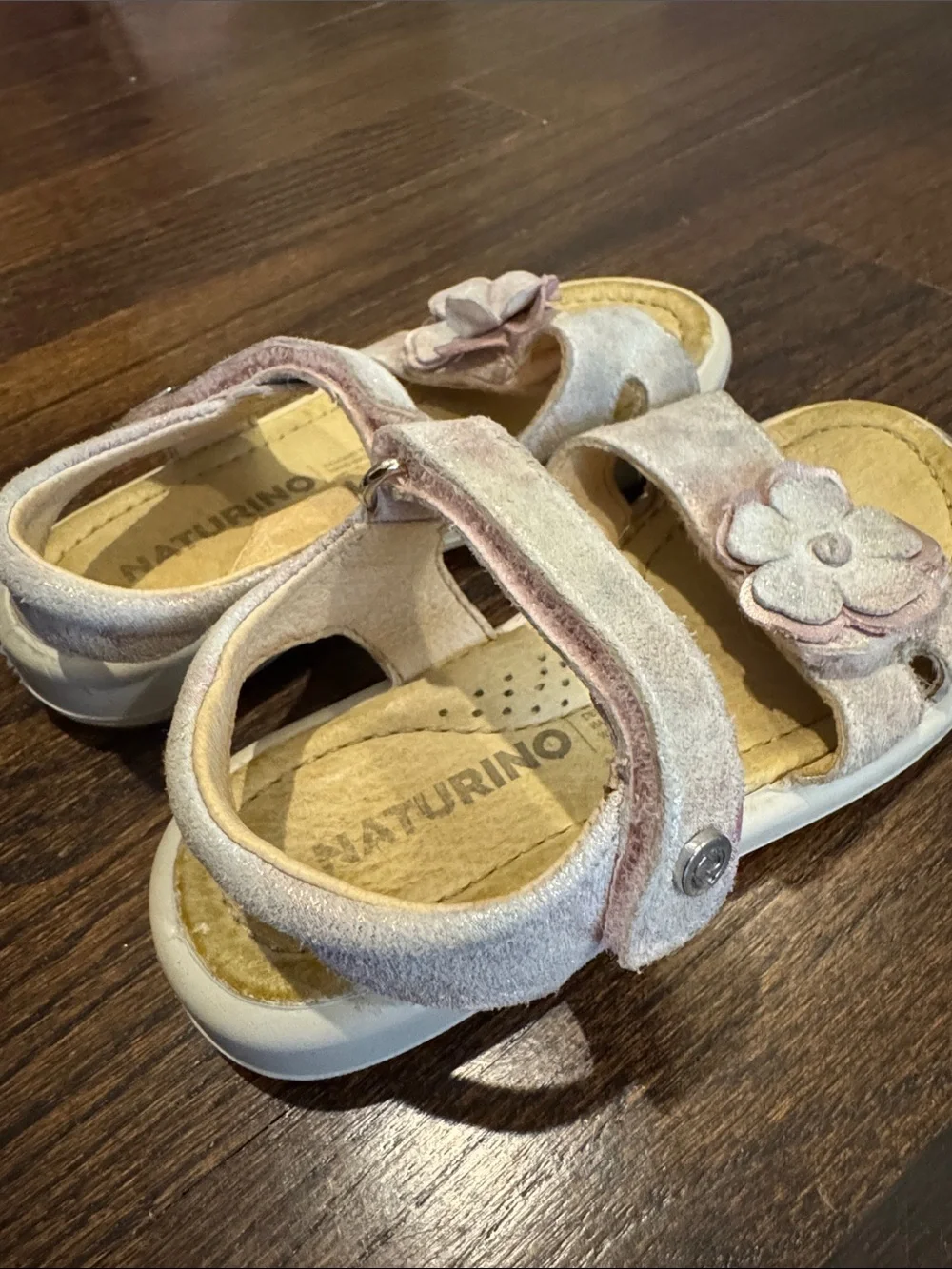 Naturino Amrock Flower Leather Sandals Girls EU 25 US 8